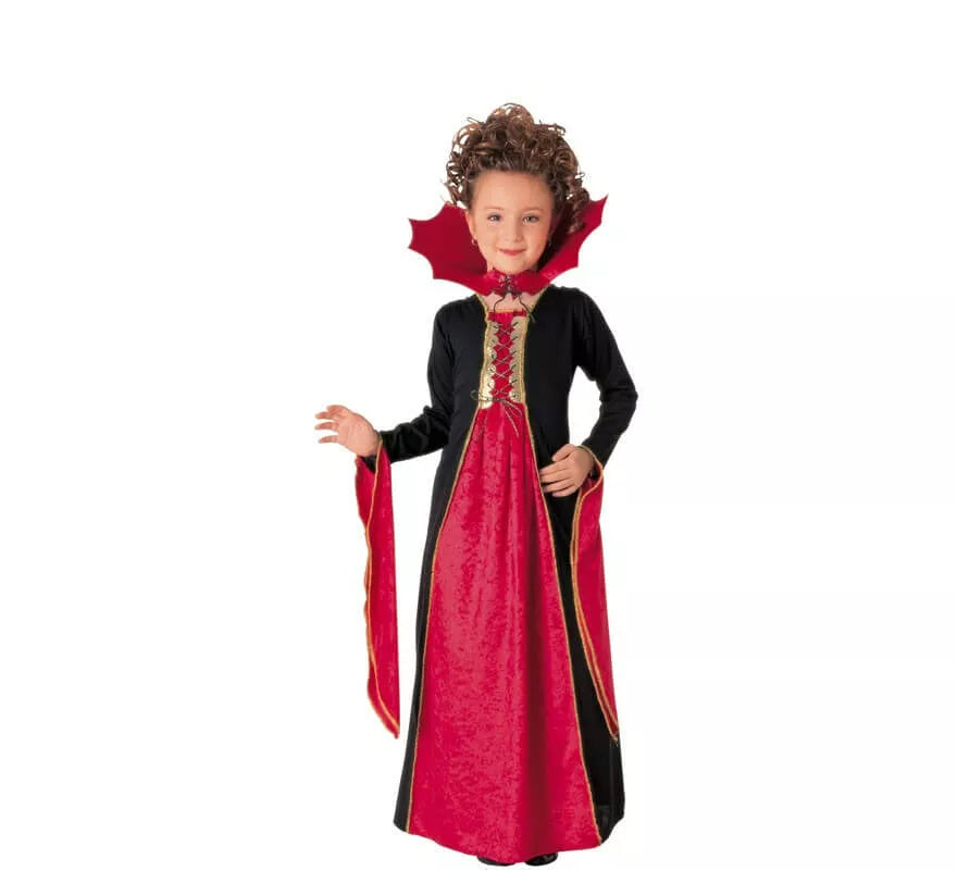 Translation missing: es.Disfraz de Vampiresa Gótica Roja para niña