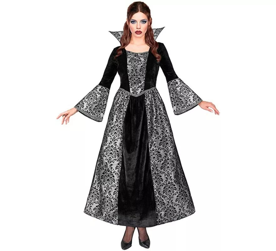 Translation missing: es.Disfraz de Vampiresa gris y negra para mujer