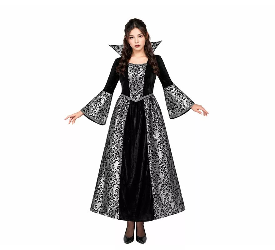 Translation missing: es.Disfraz de Vampiresa gris y negra para mujer