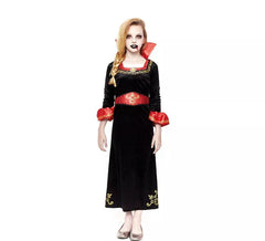 Disfraz de Vampiresa roja y negra para niña