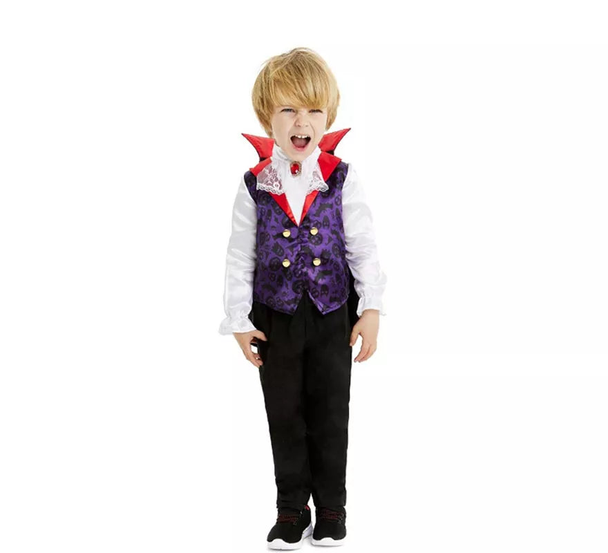 Translation missing: es.Disfraz de Vampiro clásico con capa y cuello para bebé y niño