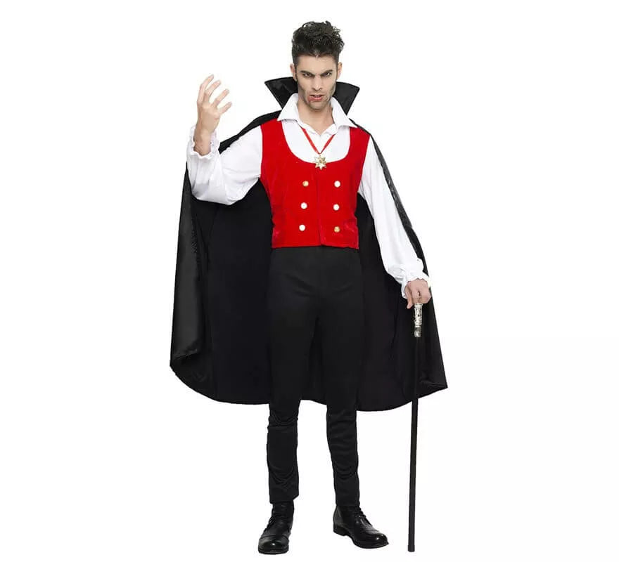 Translation missing: es.Disfraz de Vampiro con capa para hombre