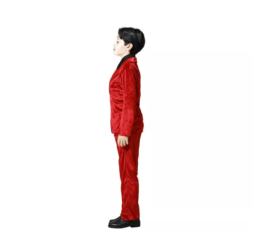 Translation missing: es.Disfraz de Vampiro Elegante Rojo para niño