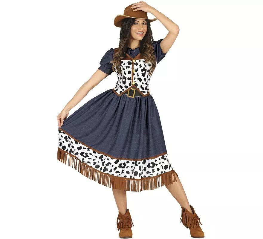 Translation missing: es.Disfraz de Vaquera con vestido estampado para mujer