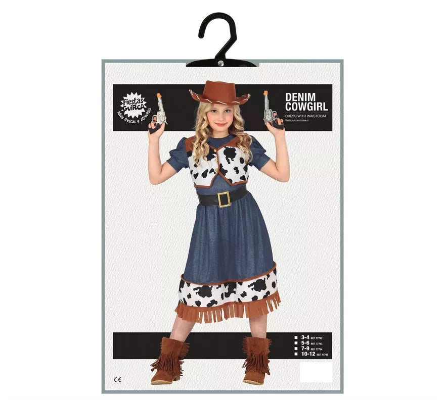 Translation missing: es.Disfraz de Vaquera con vestido estampado para niña
