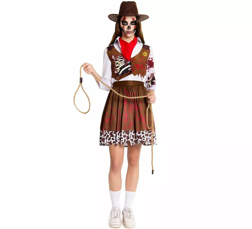 Translation missing: es.Disfraz de Vaquera Zombie para mujer