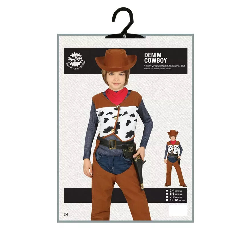 Translation missing: es.Disfraz de Vaquero Clásico con chaleco para niño