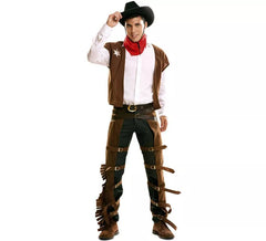 Disfraz de Vaquero con zahones para hombre