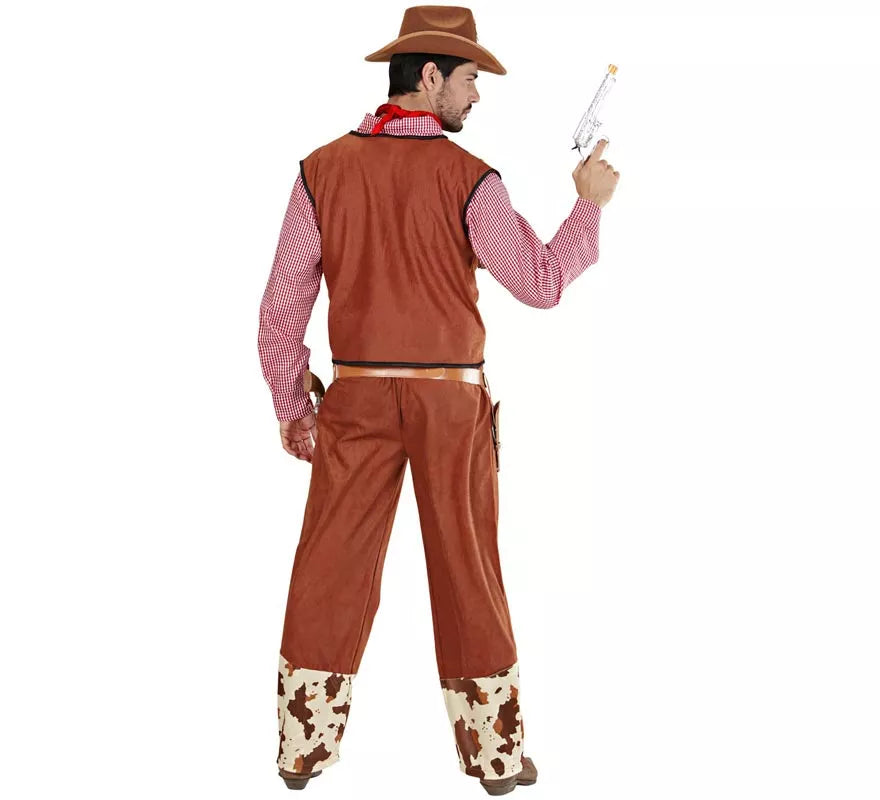 Translation missing: es.Disfraz de Vaquero Cuadros para hombre