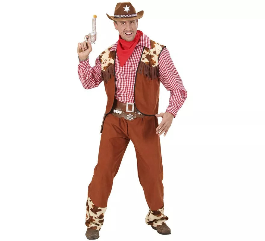 Translation missing: es.Disfraz de Vaquero Cuadros para hombre