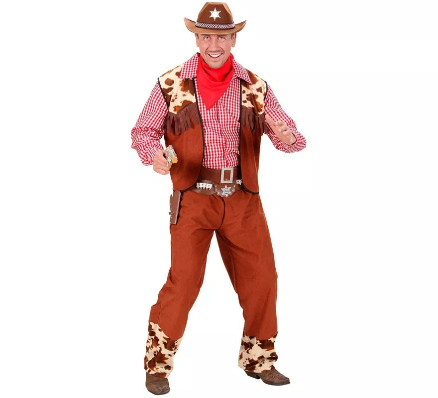 Translation missing: es.Disfraz de Vaquero Cuadros para hombre