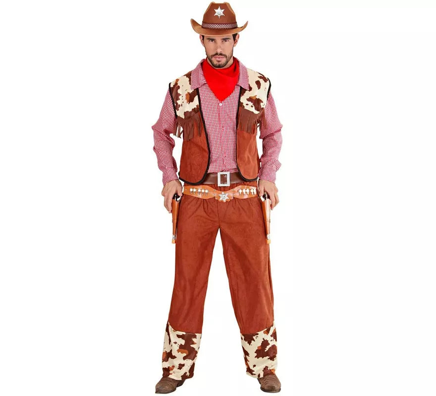 Translation missing: es.Disfraz de Vaquero Cuadros para hombre