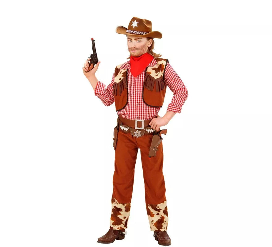 Translation missing: es.Disfraz de Vaquero Cuadros para niño