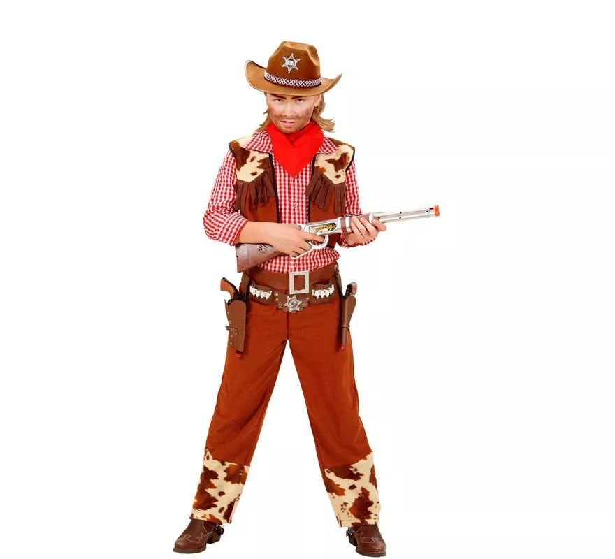 Translation missing: es.Disfraz de Vaquero Cuadros para niño