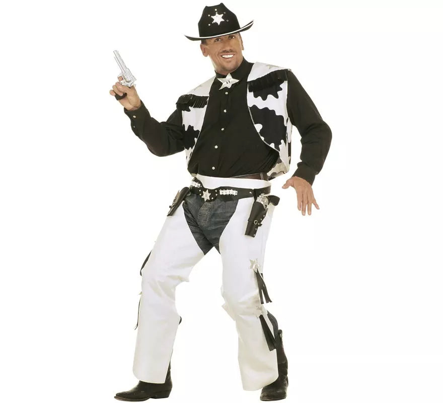 Translation missing: es.Disfraz de Vaquero de Rodeo blanco para hombre