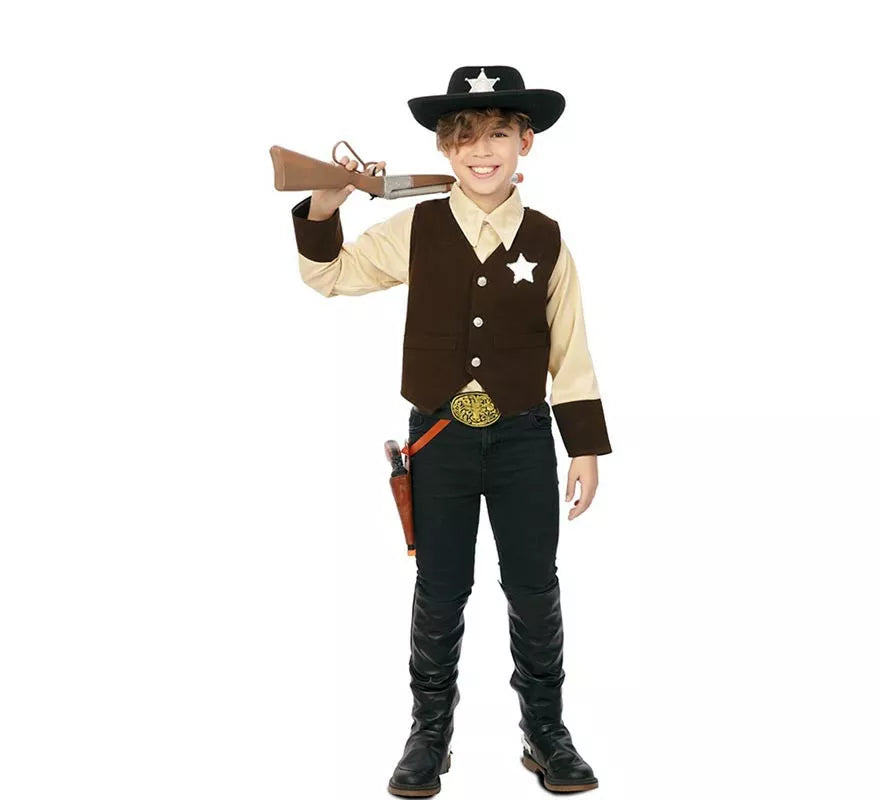 Translation missing: es.Disfraz de Vaquero Sheriff marrón para niño