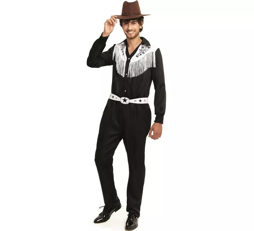 Translation missing: es.Disfraz de Vaquero Viejo Oeste blanco y negro para hombre
