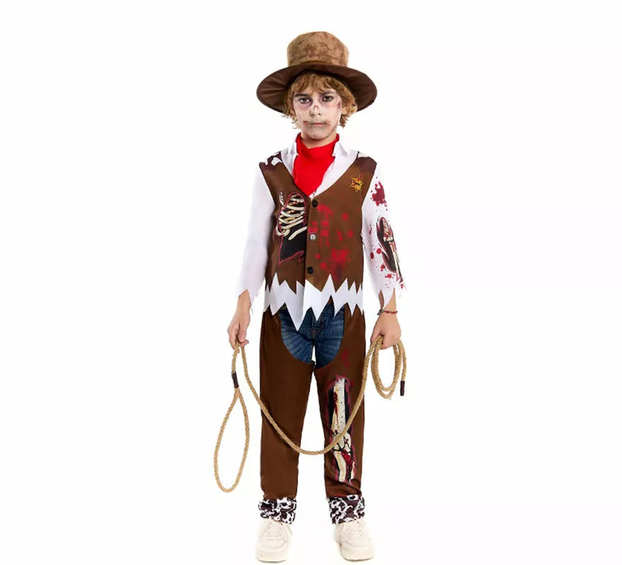 Translation missing: es.Disfraz de Vaquero Zombie para niño