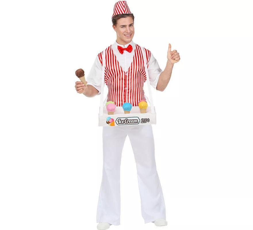 Translation missing: es.Disfraz de Vendedor de Helados Tradicional para hombre