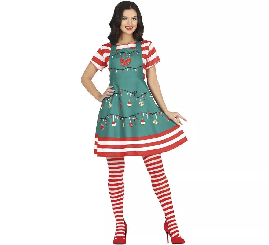 Translation missing: es.Disfraz de Vestido de Navidad con adornos para mujer