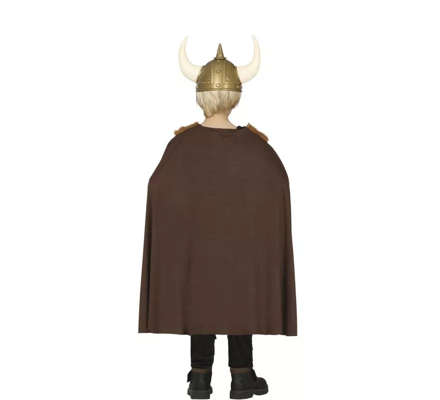 Disfraz de Vikinga marrón para niña