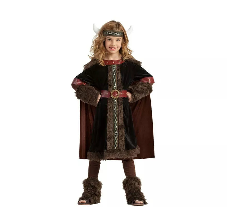 Translation missing: es.Disfraz de Vikinga Oscura para niña