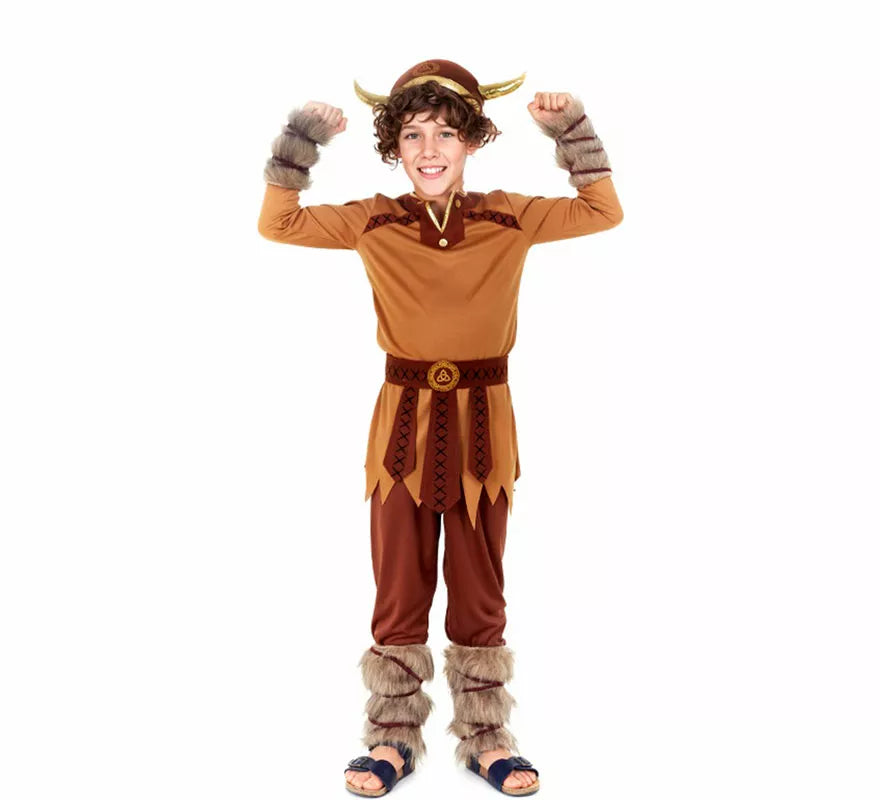 Translation missing: es.Disfraz de Vikingo marrón para niño