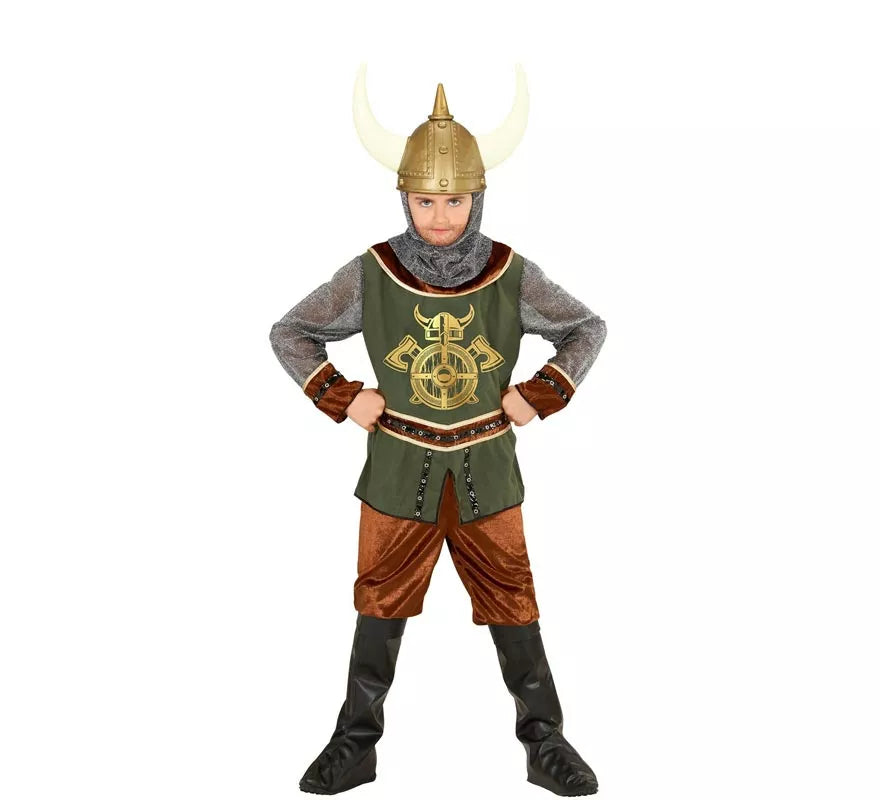 Translation missing: es.Disfraz de Vikingo verde para niño