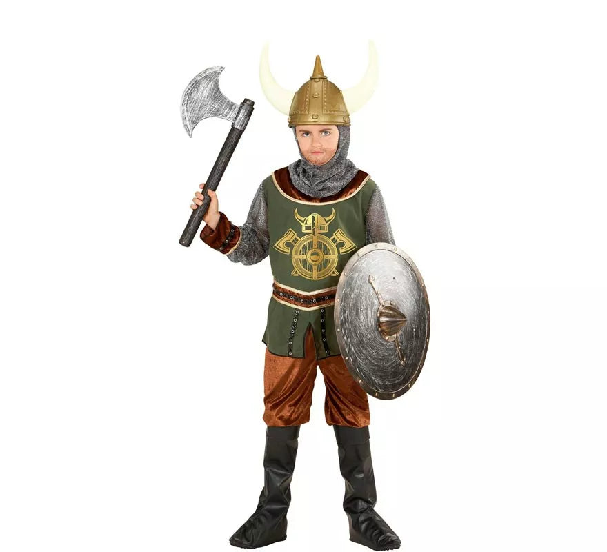 Translation missing: es.Disfraz de Vikingo verde para niño