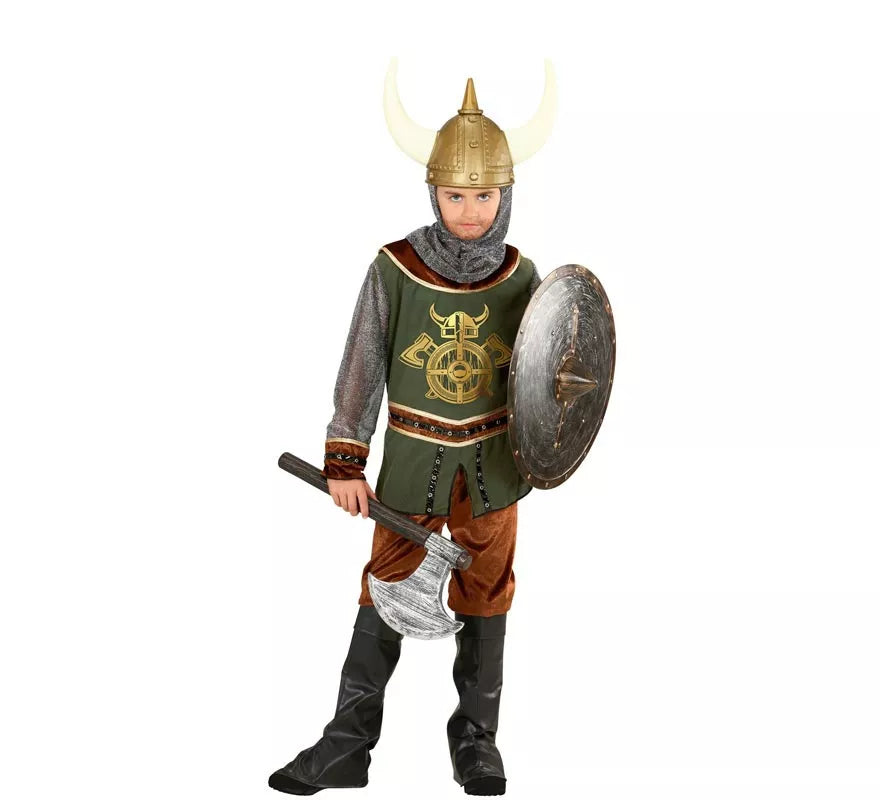 Translation missing: es.Disfraz de Vikingo verde para niño
