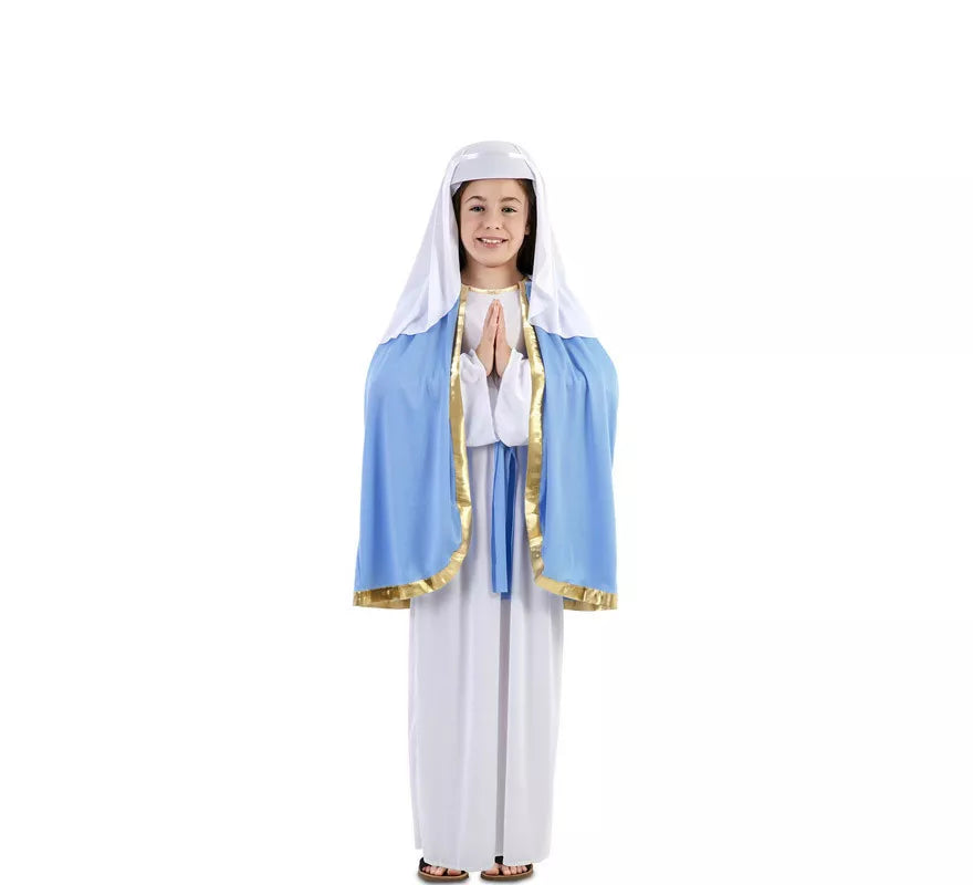 Translation missing: es.Disfraz de Virgen María con capa para niña