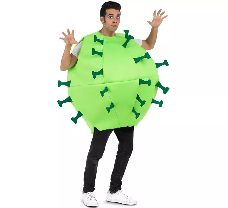 Translation missing: es.Disfraz de Virus Verde Contagioso para adulto