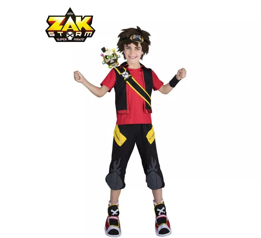Translation missing: es.Disfraz de Zak Storm con peluca y espada para niño