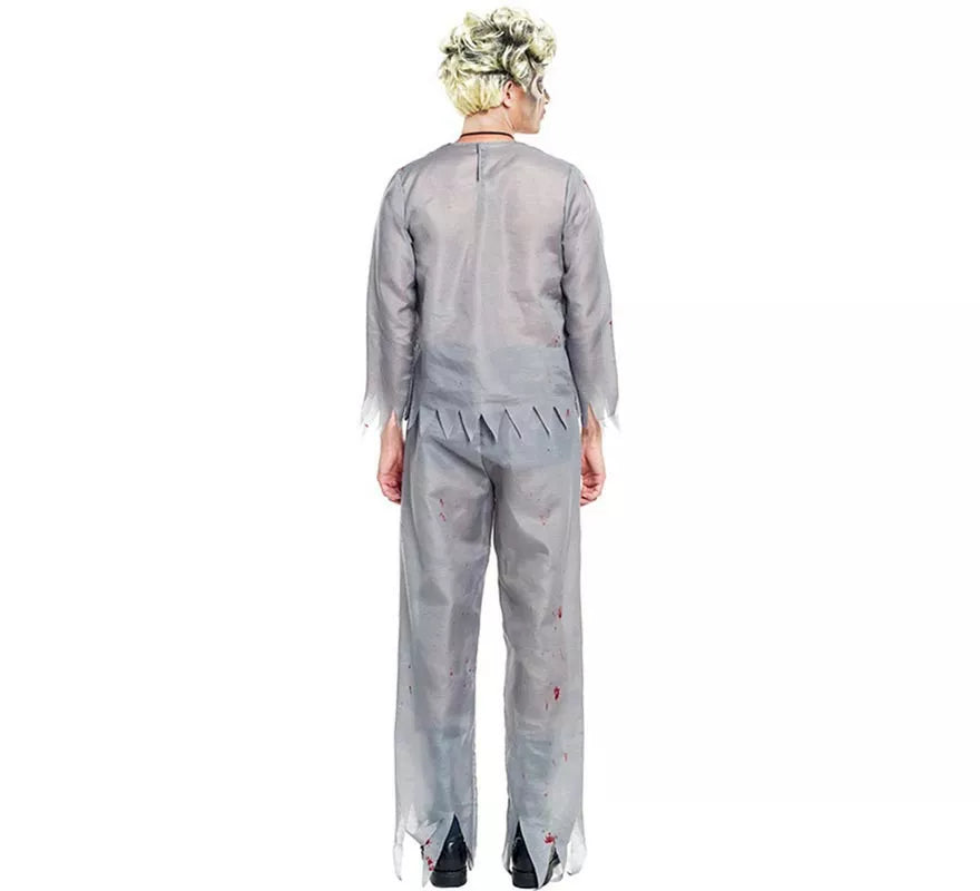 Translation missing: es.Disfraz de Zombie Colegial Gris para hombre