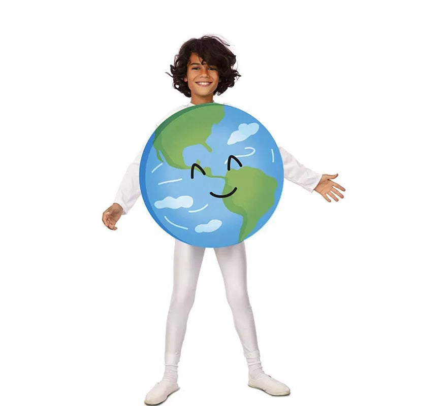 Translation missing: es.Disfraz del Planeta Tierra Sonriente para niño