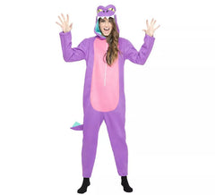 Disfraz Dinosaurio Lila para mujer