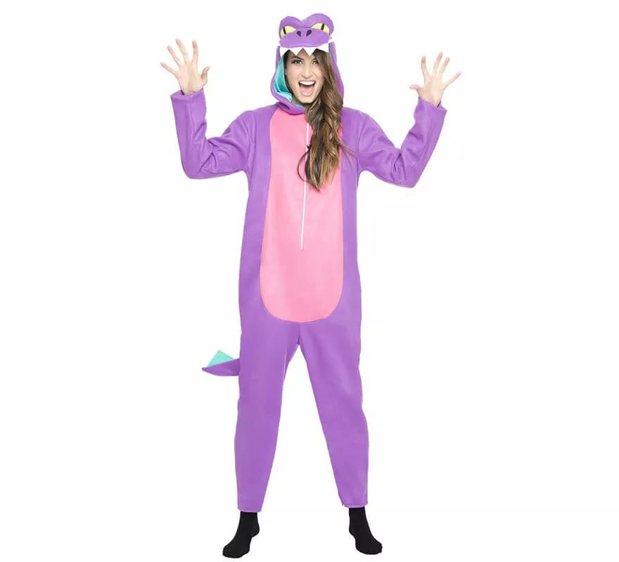Translation missing: es.Disfraz Dinosaurio Lila para mujer