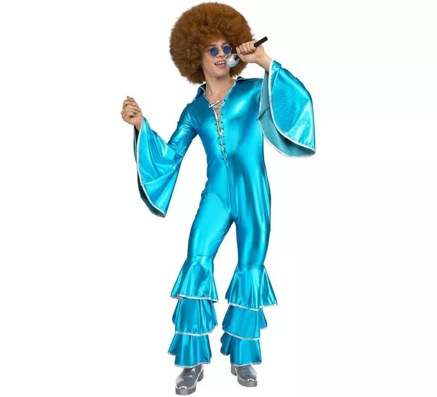 Translation missing: es.Disfraz Disco Azul Turquesa para hombre