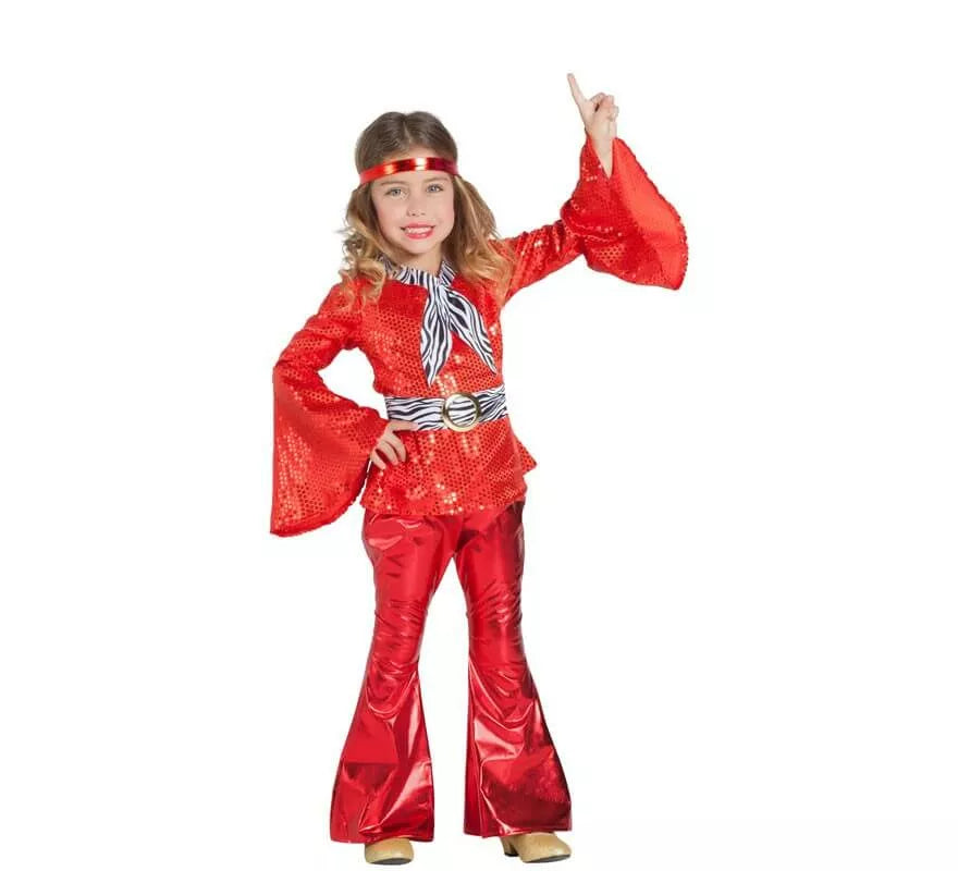 Translation missing: es.Disfraz Disco Rojo para niña