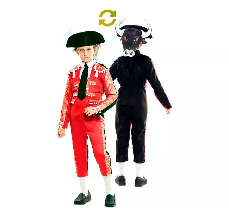 Translation missing: es.Disfraz Doble de Torero y Toro para niño