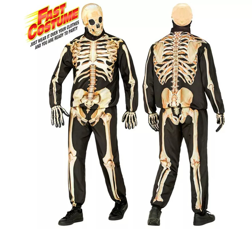 Translation missing: es.Disfraz Express de Esqueleto para hombre