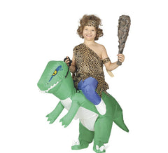 Disfraz Hinchable de Domador montando T-Rex para niños