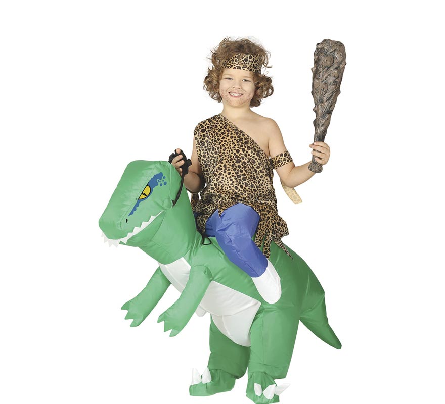 Translation missing: es.Disfraz Hinchable de Domador montando T-Rex para niños