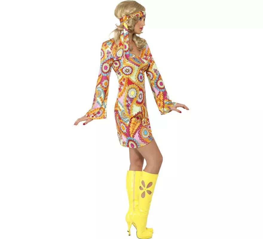 Translation missing: es.Disfraz Hippy Multicolor para Mujer