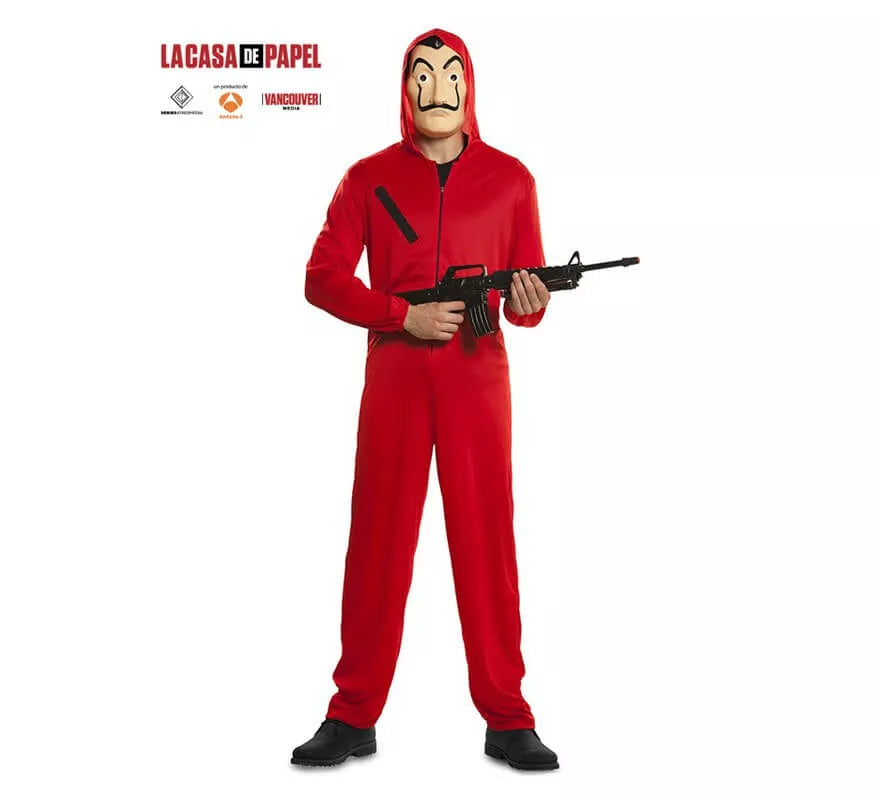 Disfraz La casa de Papel con máscara para adultos