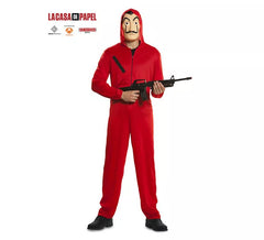 Disfraz La casa de Papel con máscara para adultos