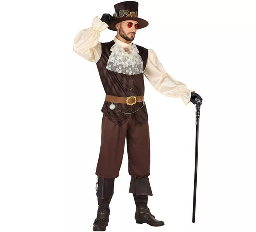 Disfraz Marrón Steampunk para hombre