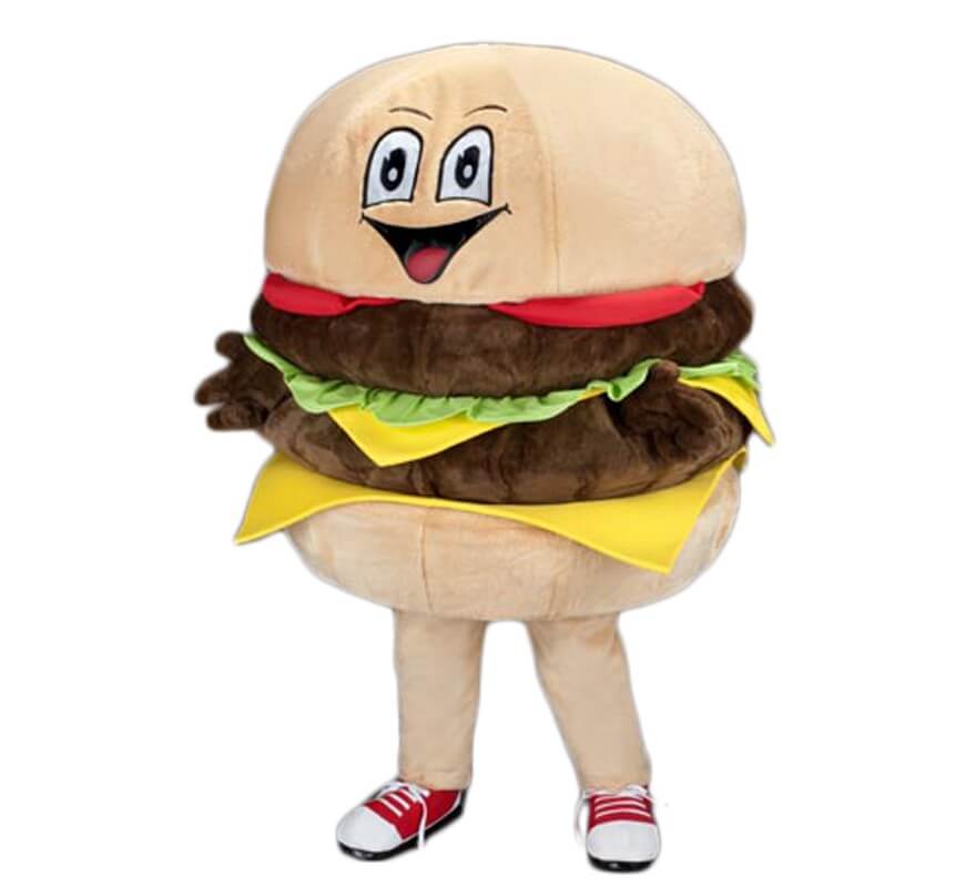 Translation missing: es.Disfraz Mascota Hamburguesa contenta para adultos