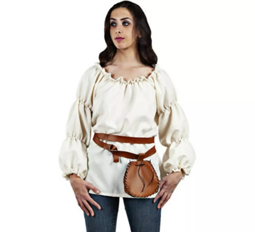 Translation missing: es.Disfraz o Camisa de Tabernera Medieval blanca para mujer