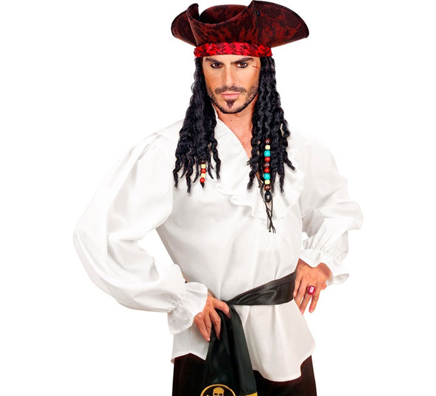 Translation missing: es.Disfraz o Camisa Pirata blanca para hombre